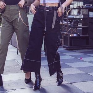 Eggie Connor Wide Leg Black Pants Size M